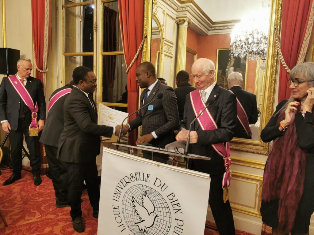 FRENCH SENATE: Innocent KAGBARA honoured by the Universal League for the Public Good